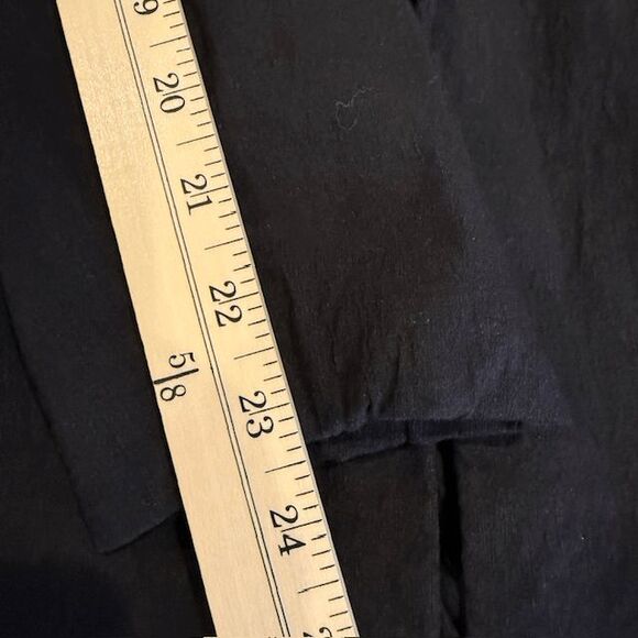 Theory Linen Viscose Roll Sleeve One Button Black Fluid Crunch Blazer Size 0 - Picture 8 of 9